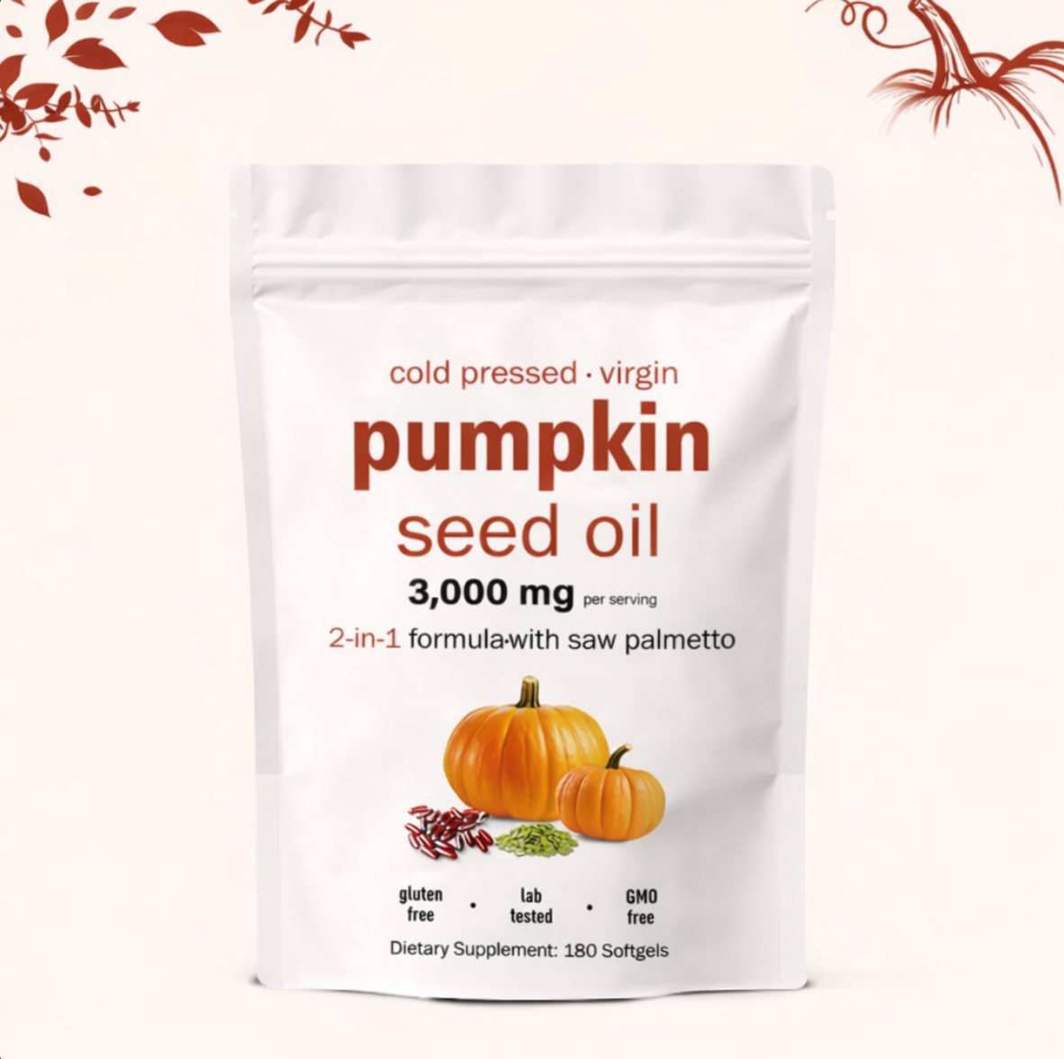 Poxmar™ Pumpkin Seed Oil 180 Soft Capsules