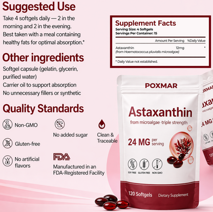 Poxmar™ Astaxanthin – Total Body Antioxidant Support